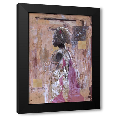 African Dream Sand Black Modern Wood Framed Art Print with Double Matting by Wiley, Marta