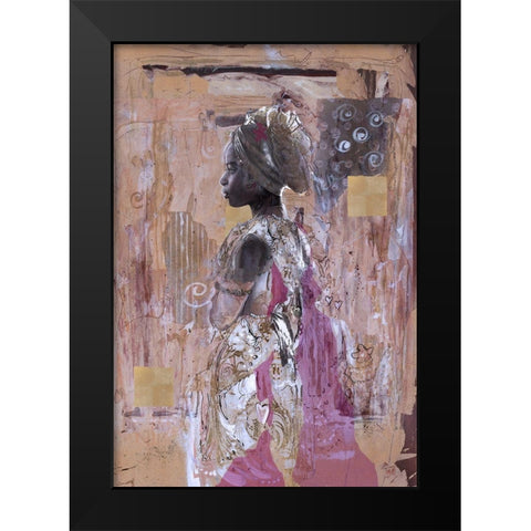 African Dream Sand Black Modern Wood Framed Art Print by Wiley, Marta