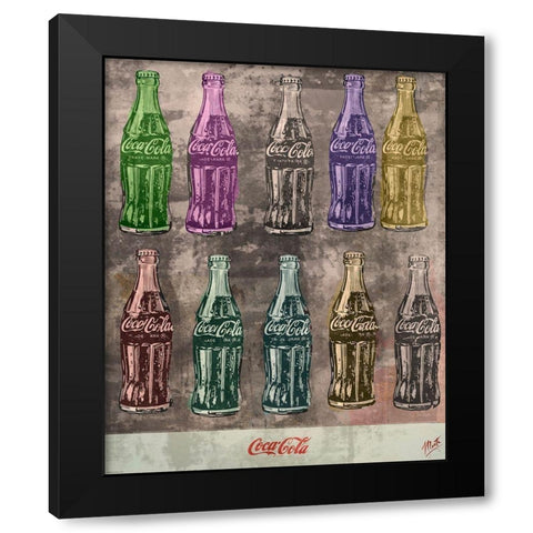 Coke Print II Black Modern Wood Framed Art Print with Double Matting by Wiley, Marta
