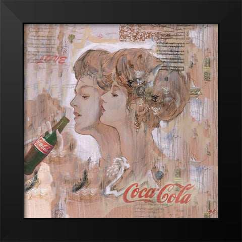 Coke Classical Romance Black Modern Wood Framed Art Print by Wiley, Marta