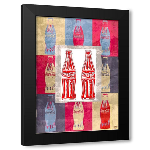 Coke Print III Black Modern Wood Framed Art Print with Double Matting by Wiley, Marta