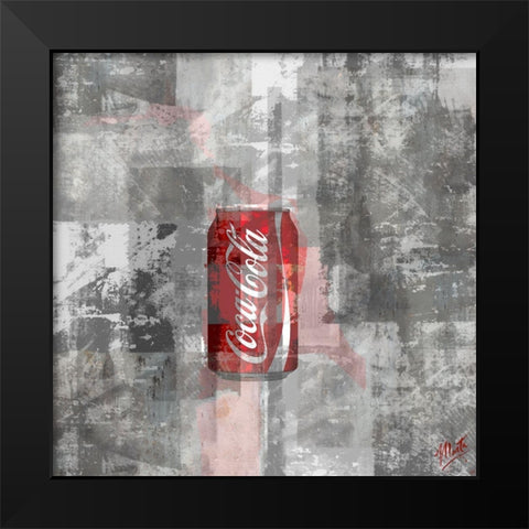 Coke Silkscreen II Black Modern Wood Framed Art Print by Wiley, Marta