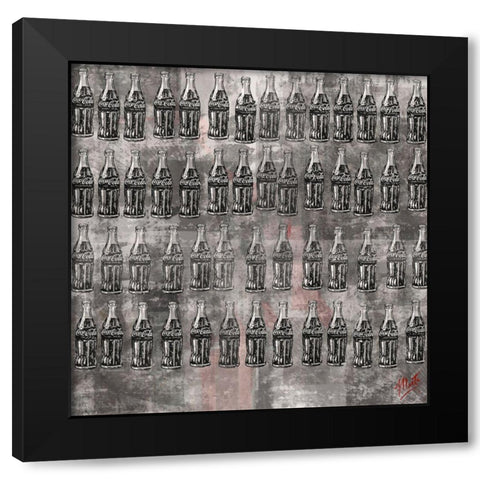 Coke Silkscreen IV Black Modern Wood Framed Art Print with Double Matting by Wiley, Marta