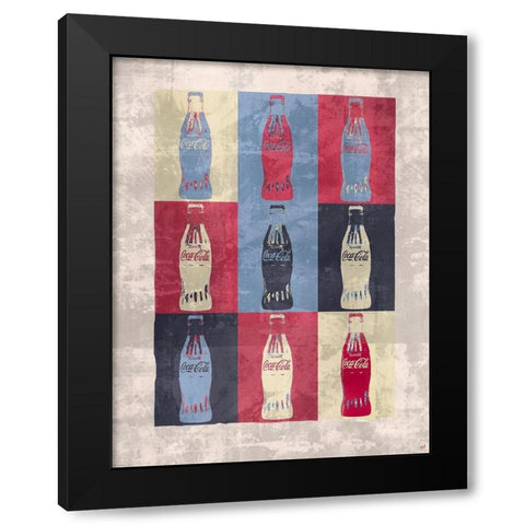 Coke Boxes Black Modern Wood Framed Art Print with Double Matting by Wiley, Marta