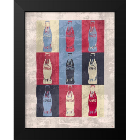 Coke Boxes Black Modern Wood Framed Art Print by Wiley, Marta