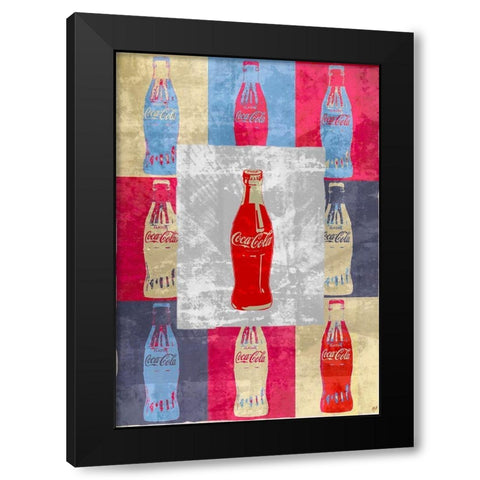 Coke Red Black Modern Wood Framed Art Print with Double Matting by Wiley, Marta