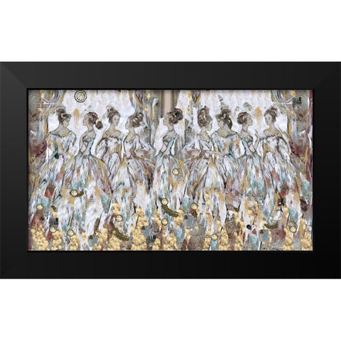 Blue Bells I Black Modern Wood Framed Art Print by Wiley, Marta