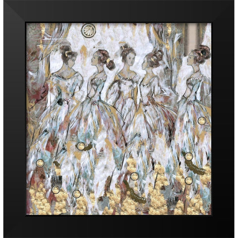 Blue Bells II Black Modern Wood Framed Art Print by Wiley, Marta