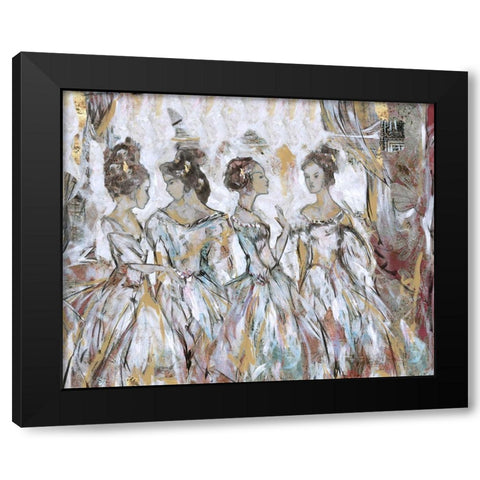 Blue Bells Close Up Black Modern Wood Framed Art Print by Wiley, Marta