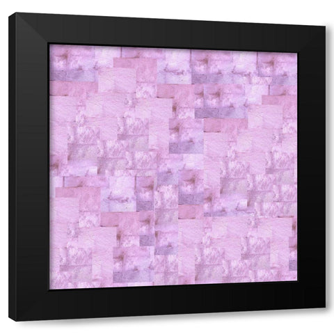 Gold Squares Abstract Purple Black Modern Wood Framed Art Print with Double Matting by Wiley, Marta
