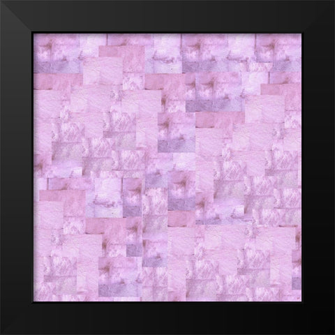 Gold Squares Abstract Purple Black Modern Wood Framed Art Print by Wiley, Marta