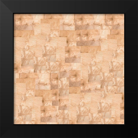 Gold Squares Abstract Sepia Black Modern Wood Framed Art Print by Wiley, Marta