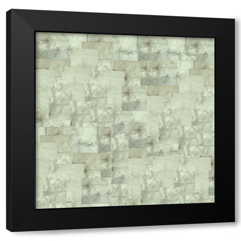 Gold Squares Abstract Green Black Modern Wood Framed Art Print with Double Matting by Wiley, Marta