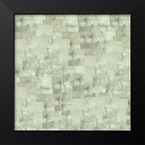 Gold Squares Abstract Green Black Modern Wood Framed Art Print by Wiley, Marta