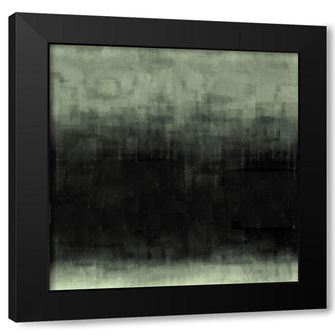 Green Abstract Black Modern Wood Framed Art Print by Wiley, Marta