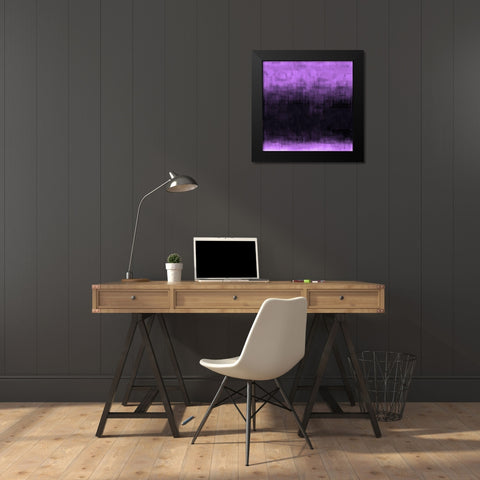 Purple Abstract Black Modern Wood Framed Art Print by Wiley, Marta