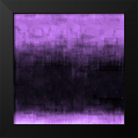 Purple Abstract Black Modern Wood Framed Art Print by Wiley, Marta