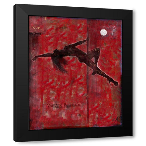 Pole Dancer II Black Modern Wood Framed Art Print with Double Matting by Wiley, Marta