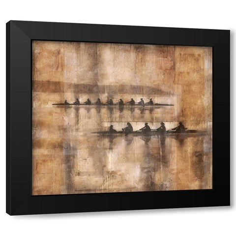 Sculling I Black Modern Wood Framed Art Print with Double Matting by Wiley, Marta