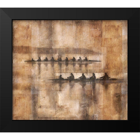Sculling I Black Modern Wood Framed Art Print by Wiley, Marta