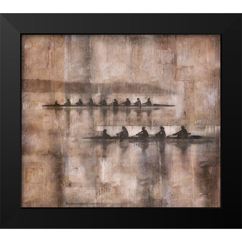 Sculling II Sepia Black Modern Wood Framed Art Print by Wiley, Marta