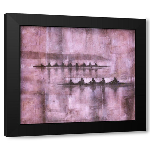 Sculling IIII Purple Black Modern Wood Framed Art Print with Double Matting by Wiley, Marta