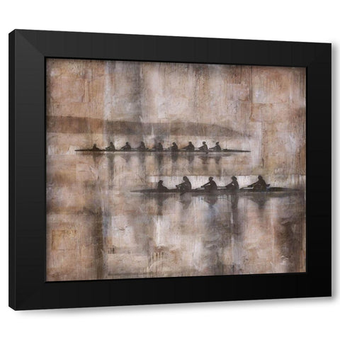 Sculling IV Brown Black Modern Wood Framed Art Print with Double Matting by Wiley, Marta