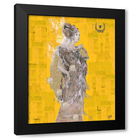 Queen Bee II Black Modern Wood Framed Art Print with Double Matting by Wiley, Marta