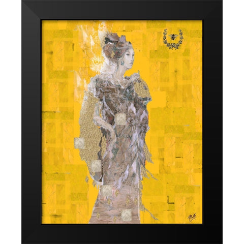 Queen Bee II Black Modern Wood Framed Art Print by Wiley, Marta