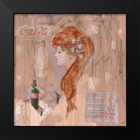 Romantic Coke II Black Modern Wood Framed Art Print by Wiley, Marta