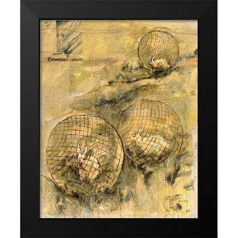 Extinction and Protection Black Modern Wood Framed Art Print by Wiley, Marta