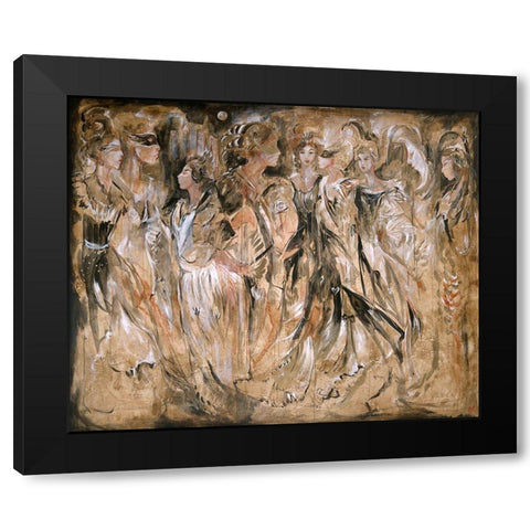 Mystic I Brown Black Modern Wood Framed Art Print by Wiley, Marta