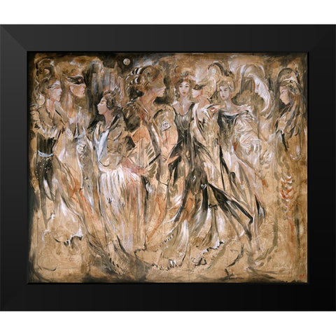 Mystic I Brown Black Modern Wood Framed Art Print by Wiley, Marta