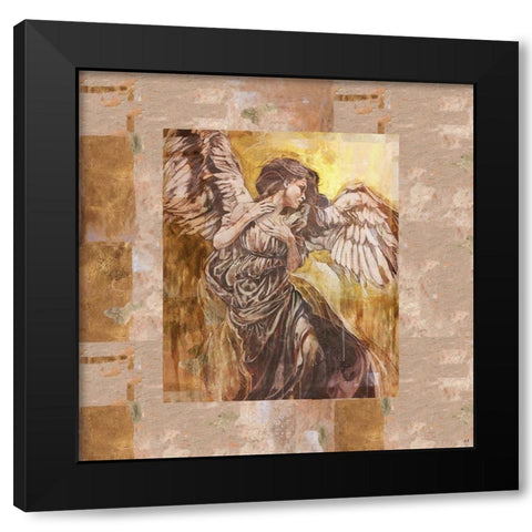 Glorious Angel I Black Modern Wood Framed Art Print with Double Matting by Wiley, Marta