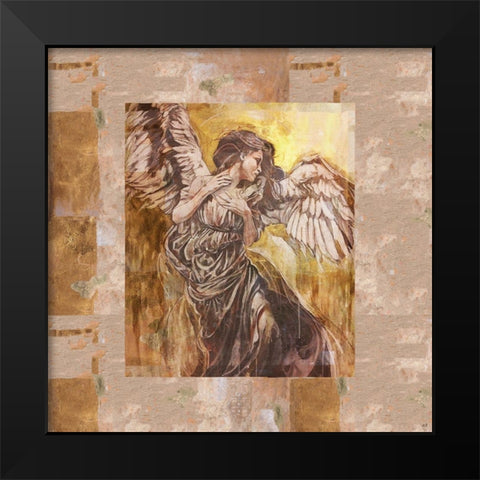 Glorious Angel I Black Modern Wood Framed Art Print by Wiley, Marta