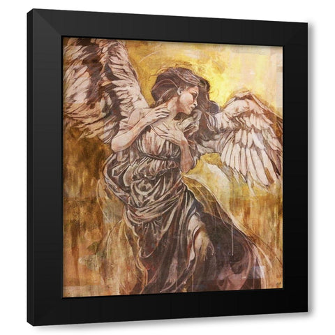 Glorious Angel II Black Modern Wood Framed Art Print with Double Matting by Wiley, Marta