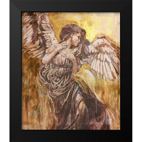 Glorious Angel II Black Modern Wood Framed Art Print by Wiley, Marta