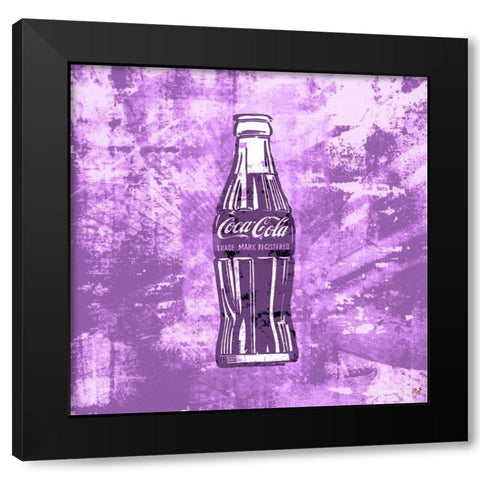 Coke Silkscreen Purple Black Modern Wood Framed Art Print by Wiley, Marta
