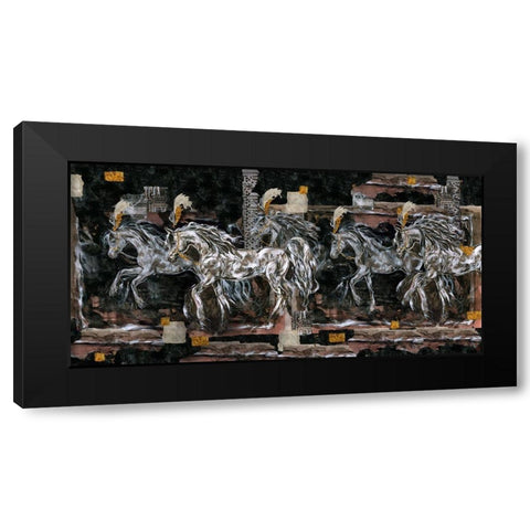 Pracer Horizontal Black Modern Wood Framed Art Print by Wiley, Marta