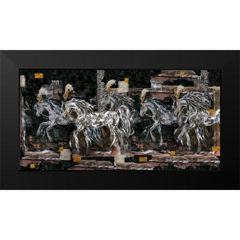 Pracer Horizontal Black Modern Wood Framed Art Print by Wiley, Marta