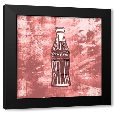 Coke silkscreen red Black Modern Wood Framed Art Print with Double Matting by Wiley, Marta