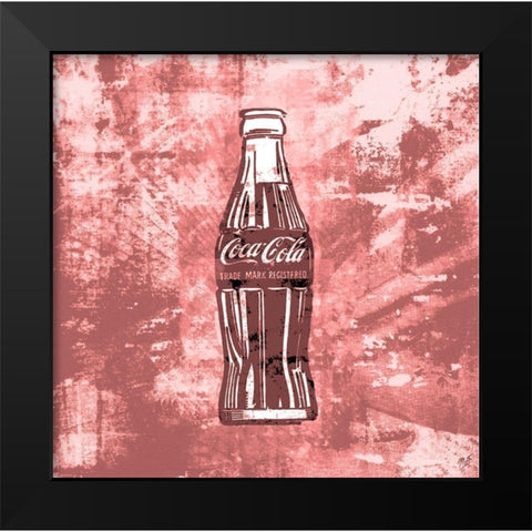 Coke silkscreen red Black Modern Wood Framed Art Print by Wiley, Marta