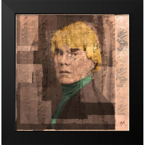 Andy Warhol Silkscreen I Black Modern Wood Framed Art Print by Wiley, Marta