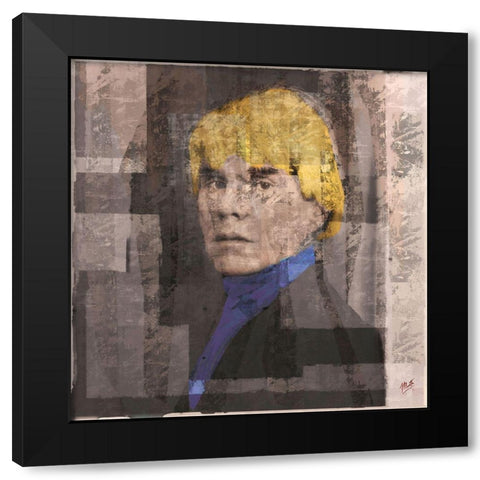 Andy Warhol Silkscreen I Black Modern Wood Framed Art Print by Wiley, Marta