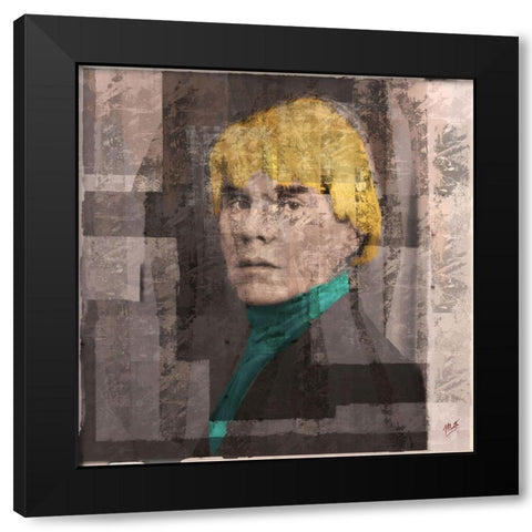 Andy Warhol Silkscreen I Black Modern Wood Framed Art Print by Wiley, Marta