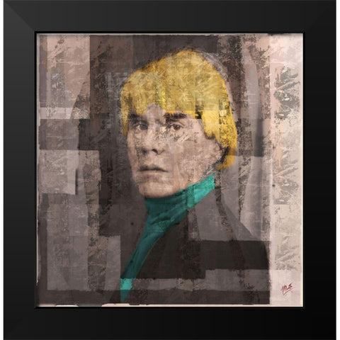 Andy Warhol Silkscreen I Black Modern Wood Framed Art Print by Wiley, Marta