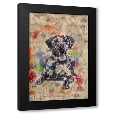 Abstract Brown Black Modern Wood Framed Art Print with Double Matting by Wiley, Marta