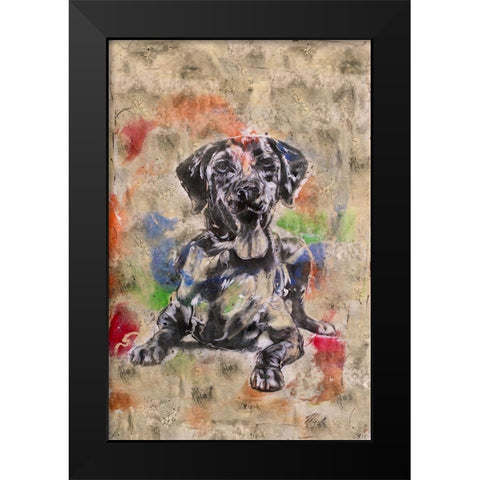 Abstract Brown Black Modern Wood Framed Art Print by Wiley, Marta