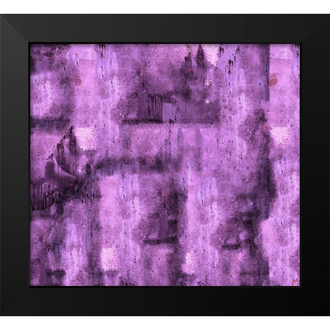 Abstract Purple Black Modern Wood Framed Art Print by Wiley, Marta
