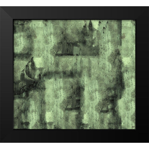 Abstract Green Black Modern Wood Framed Art Print by Wiley, Marta